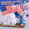 4th of July Hand Towels for Bathroom Decorations Set of 3 100% Cotton 13.7'' x 29.5''